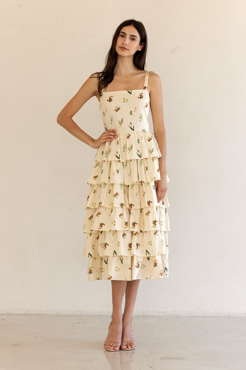 Madie Floral Print Midi