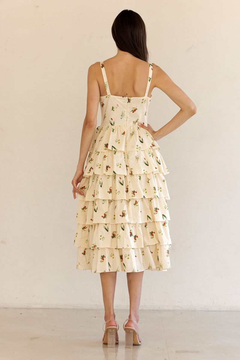 Madie Floral Print Midi