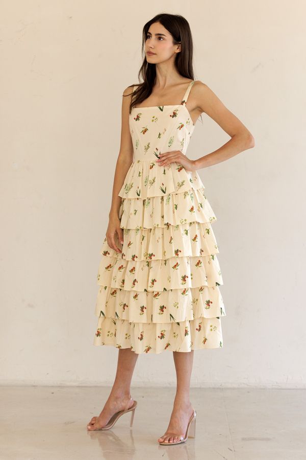 Madie Floral Print Midi