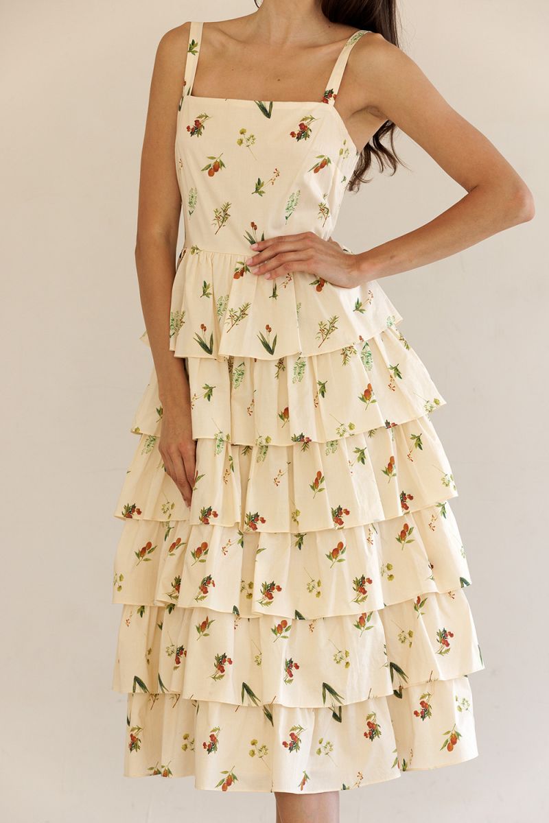 Madie Floral Print Midi