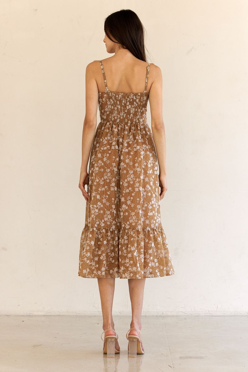 Almeada Coral Floral Dress